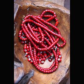 Antique White hearts Beads (アンティーク ホワイトハート ビーズ  血赤 オールドベネチアン)