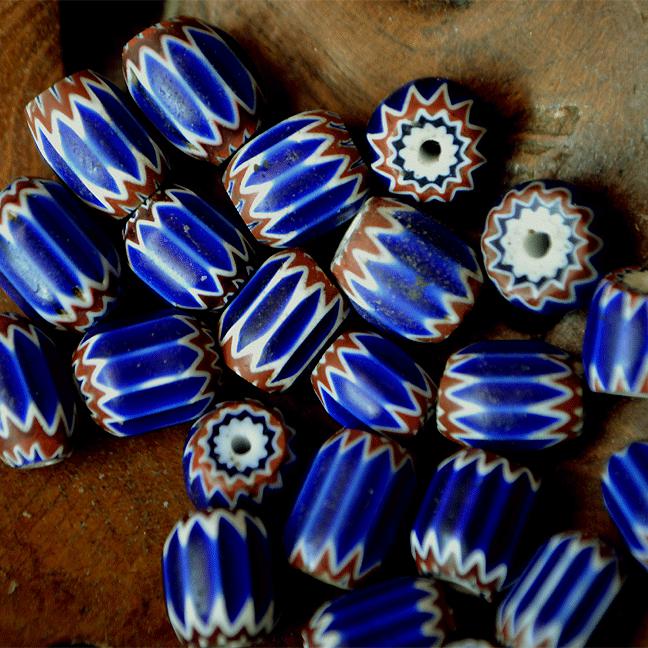 Antique Venetian Chevron Beads (アンティーク 6層シェブロン オールドベネチアン)