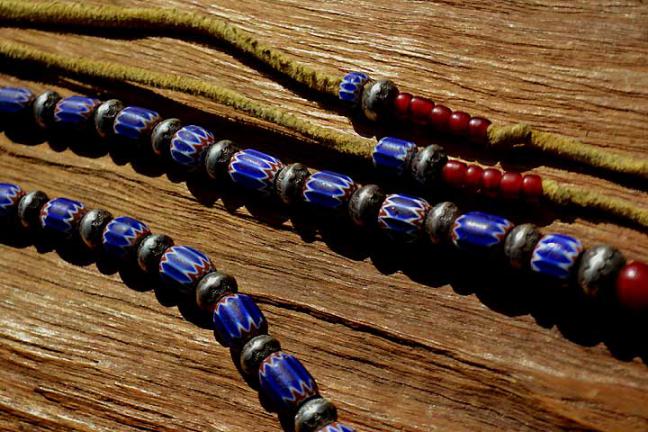 Antique Venetian Chevron Beads Necklace (アンティーク 6層シェブロン オールドベネチアン)